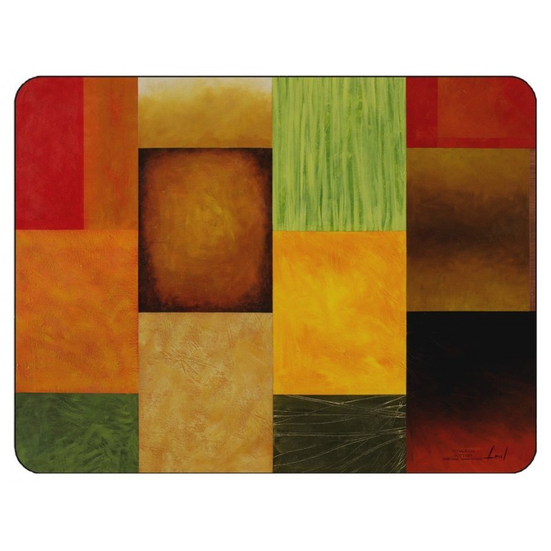 Majestic design by Pablo Esteban of vibrantly coloured corkbacked placemats