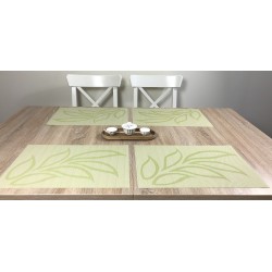 Reverse side Fleximat Lemon design woven vinyl tablemats