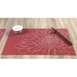 Vermillion red woven vinyl placemats chopstick single tablemat
