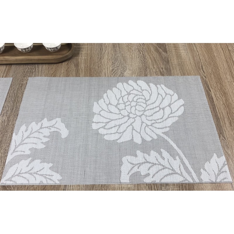 Taupe woven vinyl Fleximats placemats