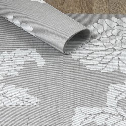Taupe woven vinyl Fleximats placemats in focus