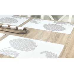 Reverse side of Taupe woven vinyl Fleximats placemats