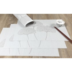 All tablemats with chopsticks. Reverse version of Vanilla Fleximats set of 4 flexible placemats