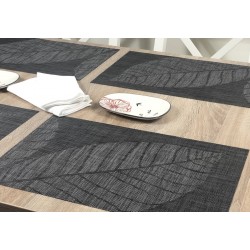 Woven vinyl Fleximats Sable design by Plymouth Pottery from side angle