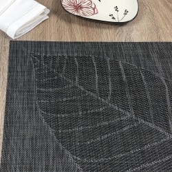 Single tablemat in focus oven vinyl Fleximats Sable design by Plymouth Pottery