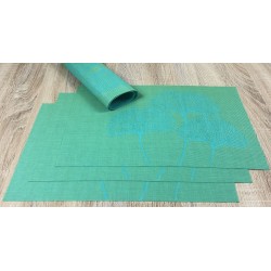 Vibrant green Verdigris woven vinyl tablemats