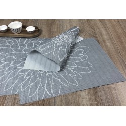 Woven vinyl tablemats Steel Fleximats design