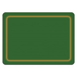 Forest Green colour melamine placemats, rigid corkbacked UK made tablemats