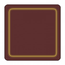 Claret colour melamine coasters corkbacked UK made