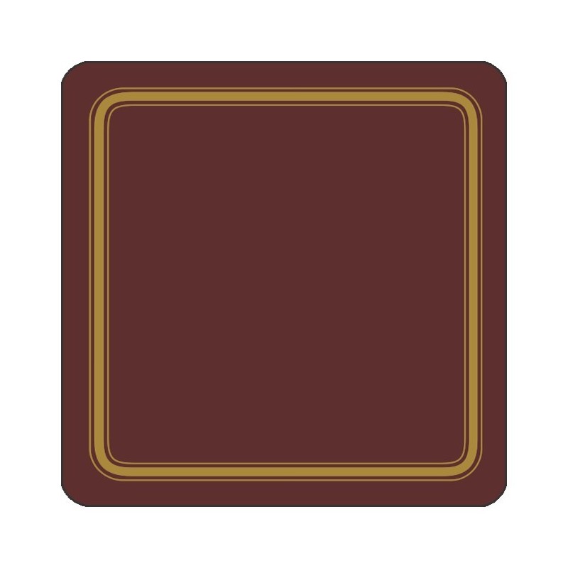 Claret colour melamine coasters corkbacked UK made