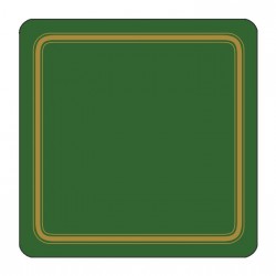 Forest Green colour melamine drinks coasters corkbacked UK made