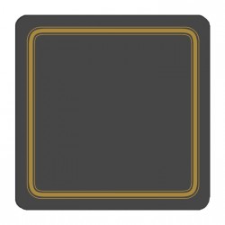 Black plain colour melamine drinks coasters corkbacked UK made