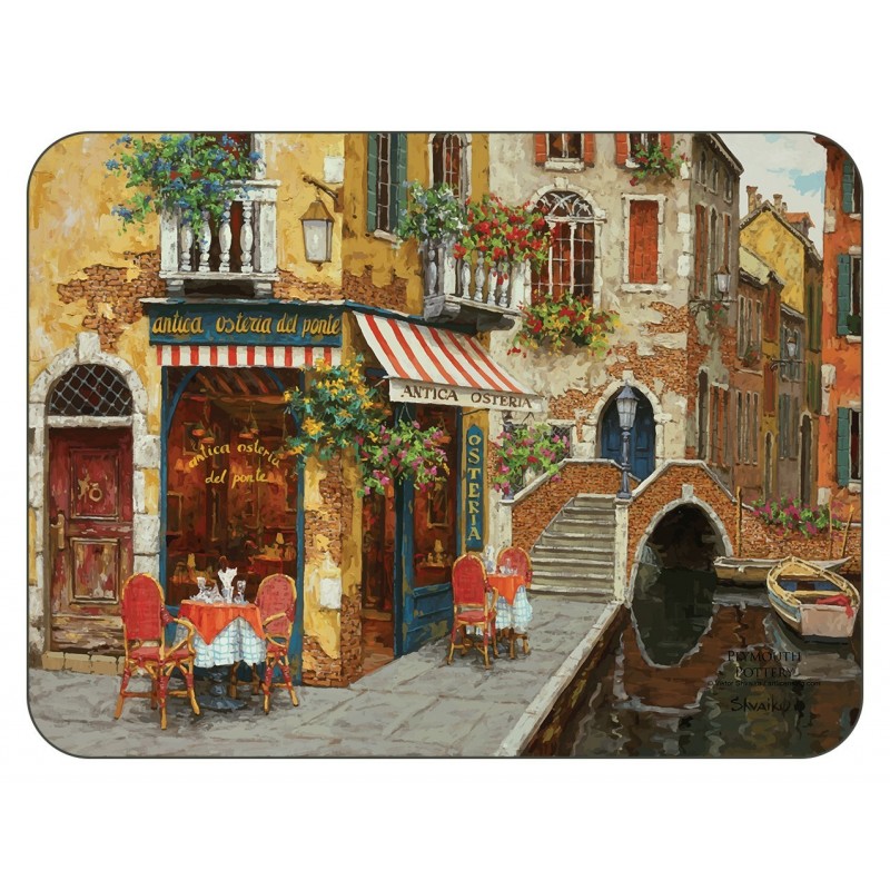 Cafe Scene mediterranean tablemats by Plymouth Pottery
