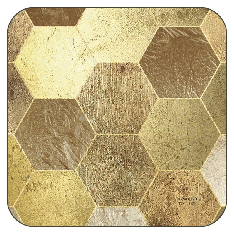 Golden Repeat drinks coasters