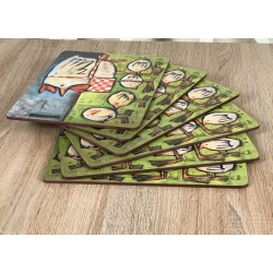 Mother Hen cork backed tablemats fan display