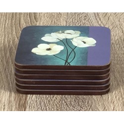 Neatly stacked Timeless drinks coasters by Plymouth Pottery