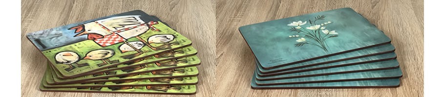 Styles and Designs of Plymouth Placemats and Coasters